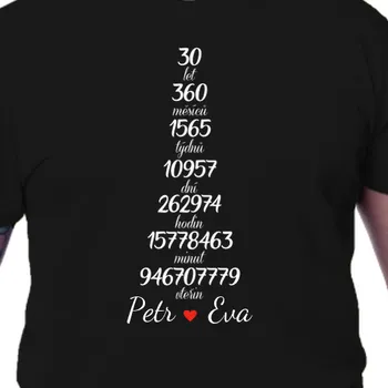 Pánské tričko Vyrobsitričko.cz Tričko k 30. výročí Černá XXXL