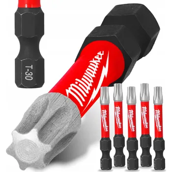 Bit 5x Rázový bit MILWAUKEE TX30 50mm MAGNETICKÝ ŠROUBOVACÍ BIT TORX