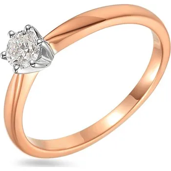 Prsten Zásnubní prsten s lab-grown diamantem Lumière, růžové zlato IZLG1227R + dárkové balení LUXUS zdarma