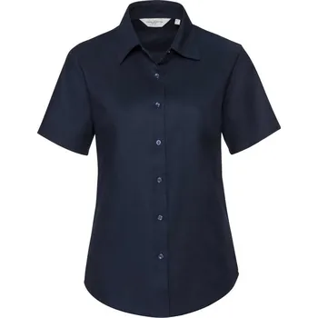 Pánská košile Russell Košile Oxford 933F, krátký rukáv, dámská COT11933Fw3315-bright navy 5XL Navy jasná