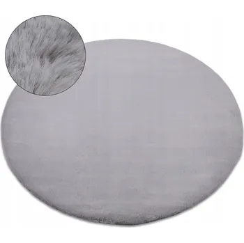 Koberec KOBEREC BUNNY kulatý koberec 80 cm RABBIT SOFT stříbrný #C033