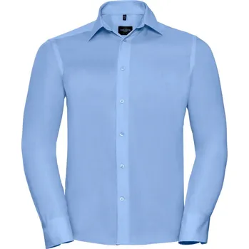 Pánská košile Russell Košile 958M, nežehlivá, dlouhý rukáv COT11958M21213-bright sky 3XL Modrá nebesky jasná