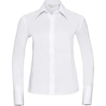 Pánská košile Russell Košile 956F, nežehlivá, dlouhý rukáv, dámská COT11956F00114-white Bílá 4XL