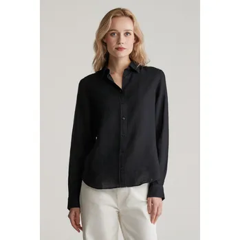 Dámská košile KOŠILE GANT REG LINEN SHIRT BLACK