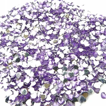 umělá květina Srdíčka Šatonové Růže Na Nehty Fialová 2,5mm 1000ks