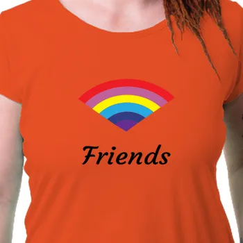 Dámské tričko Tričko BFF | Tričko pro BF Duha