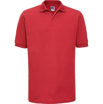 Pánské tričko Russell Polokošile 599M, krátký rukáv COT10599M20903-bright red L Červená jasná