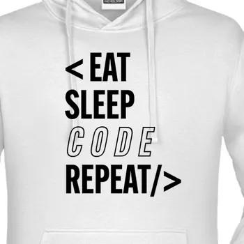 Pánská mikina Mikina IT | Mikina Eat Sleep Code