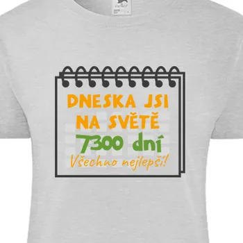 Tričko K narozeninám | Dámské tričko 20 let Všechno nejlepší!