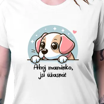 Dámské tričko Tričko Pro maminky | Triko s pejskem