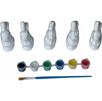 kreativní sada ZAJÍČCI KRÁLÍČCI K Vymalování SADA DIY Velikonoce + BARVY + ŠTĚTEC