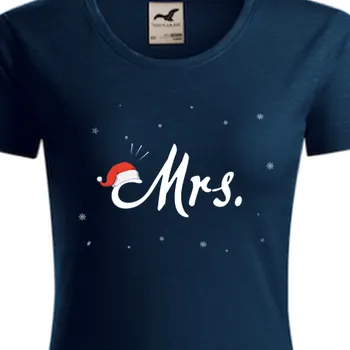 Dámské tričko Organická trička Vánoce | Párové bio vánoční tričko pro ni