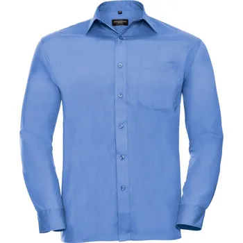 Russell Košile 934M, popelínová, dlouhý rukáv COT11934M41505-corporate b 2XL Modrá korporátní