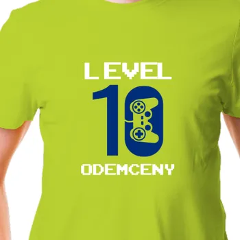 Pánské tričko Vyrobsitričko.cz Triko Level 10 Limetková L