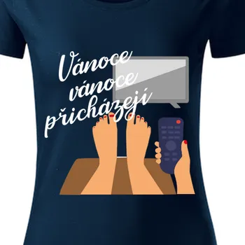 Dámské tričko Organická trička Vánoce | Bio triko Vánoce vánoce přicházejí