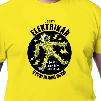 Pánské tričko Tričko Vtipná | Tričko Elektrikář