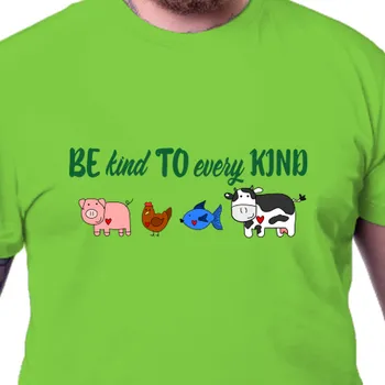 Pánské tričko Tričko Vegetariáni a vegani | Tričko Be kind