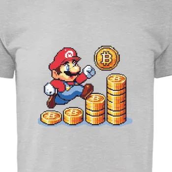 Pánské tričko Tričko Gaming | Triko Mario bitcoin
