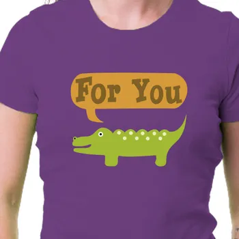 Dámské tričko Tričko Pro páry | Triko pro zamilované Hladová krokodýlice