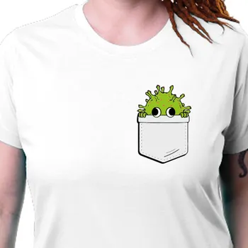 Tričko Vtipná | Dámské tričko Covid v kapse