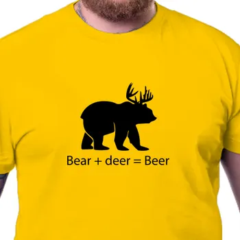 Pánské tričko Tričko Alkohol | Triko Bear + deer