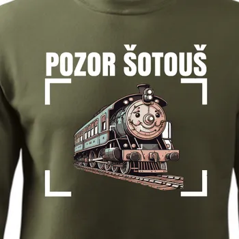 Pánská mikina Mikina Vtipná | Mikina s vtipným potiskem Pozor šotouš