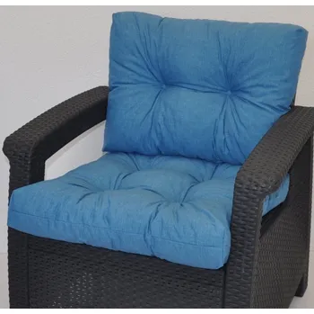 Podsedák Axin Trading s.r.o. Polstr na křeslo z umělého ratanu - látka tyrkysový melír