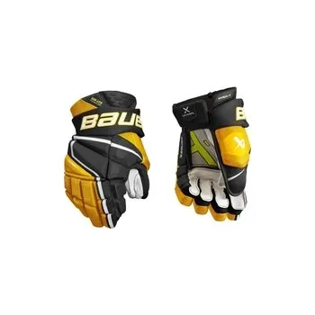 Zimní sport Hokejové rukavice Bauer Vapor Hyperlite JR, Velikost 11" (14 - 16,5 cm), Barva Černá / Zlatá