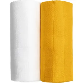 T-TOMI TETRA osušky EXCLUSIVE COLLECTION White + Mustard, 90x100cm