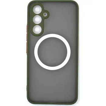 MagSafe silikonový kryt pro Samsung Galaxy S24 - Zelený