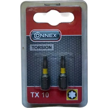 Bit Connex TORX T10 Bit Hvězda 25MM Šroubovák Koncovka 2ks