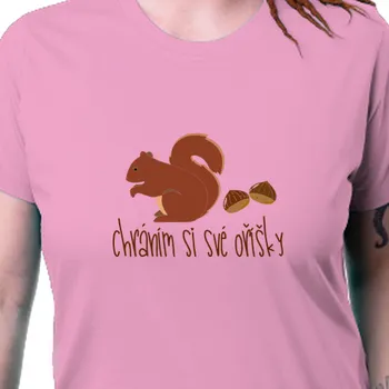 Dámské tričko Tričko Zvířata | Dámské tričko Chráním si své oříšky
