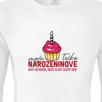 Pánské tričko Triko s dlouhým rukávem K narozeninám | Narozeninové triko s dlouhým rukávem Dort