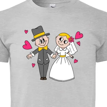 Pánské tričko Tričko Svatební a rozlučková | Svatební tričko se srdíčky