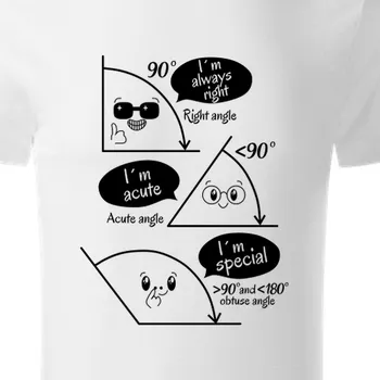 Pánské tričko Organická trička Vtipná | Organické tričko pro učitele Úhel