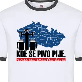 Tričko Hlášky | Tričko Kde se pivo pije