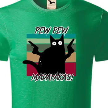 Pánské tričko Organická trička Vtipná | Organické tričko Pew Pew Madafakas!