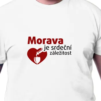 Pánské tričko Tričko Cestování | Pánské tričko Morava je srdeční záležitost