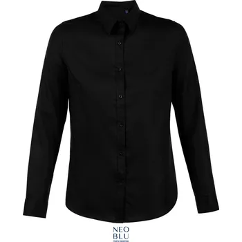 Pánská košile NEOBLU Košile Blaise Women, dlouhý rukáv, dámská COT243183n1104-deep black XL Černá deep
