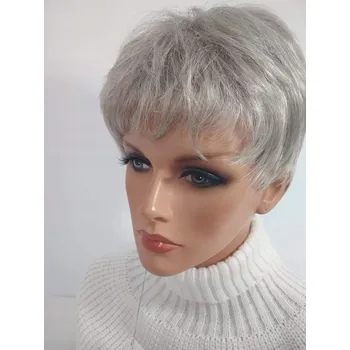 Paruka Paruka krátké syntetické vlasy světle šedá Rokoko