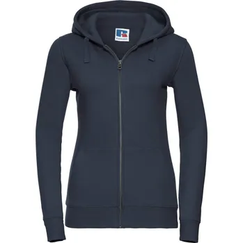 pracovní mikina Russell Mikina s kapucí Authentic 266F na zip, dámská COT10266F29001-french navy S Navy french