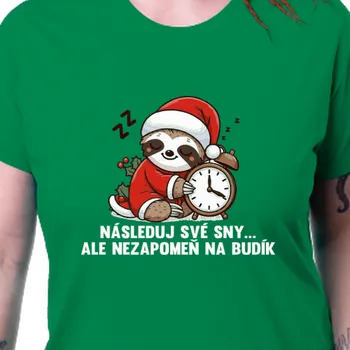 Dámské tričko Tričko Vánoce | Vánoční triko s lenochodem