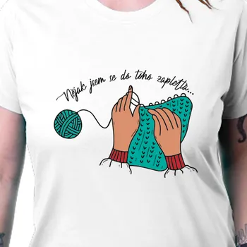 Dámské tričko Tričko Pro babičku | Tričko Zapletla jsem se