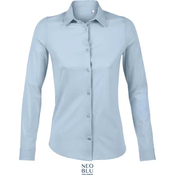 Pánská košile NEOBLU Košile Balthazar Women, dlouhý rukáv, dámská COT243199l7104-soft blue XL Modrá světlá