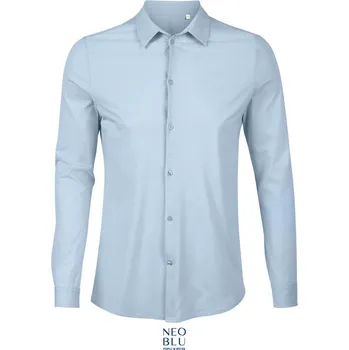 Pánská košile NEOBLU Košile Balthazar Men, dlouhý rukáv COT243198l7113-soft blue 3XL Modrá světlá