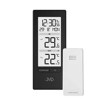 Barometr JVD Černý digitální čitelný bezdrátový teploměr JVD T3348.1 ( )