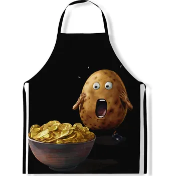 Kuchyňská zástěra Zástěra Vyděšená brambora