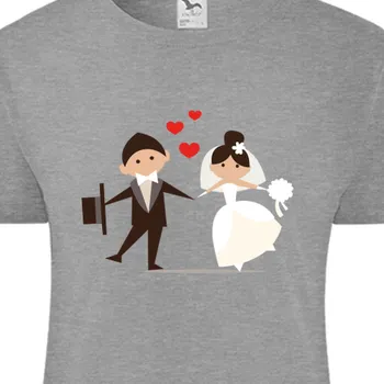 Dámské tričko Tričko Svatební | Dámské triko Nevěsta s ženichem