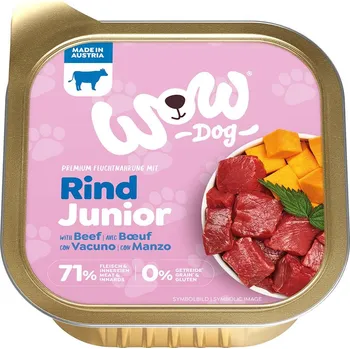 Krmivo pro psa WOW Junior hovězí 11 × 150 g