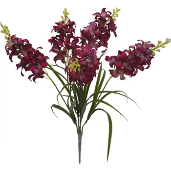umělá květina Umělá kytice mečíků červeno-fialová